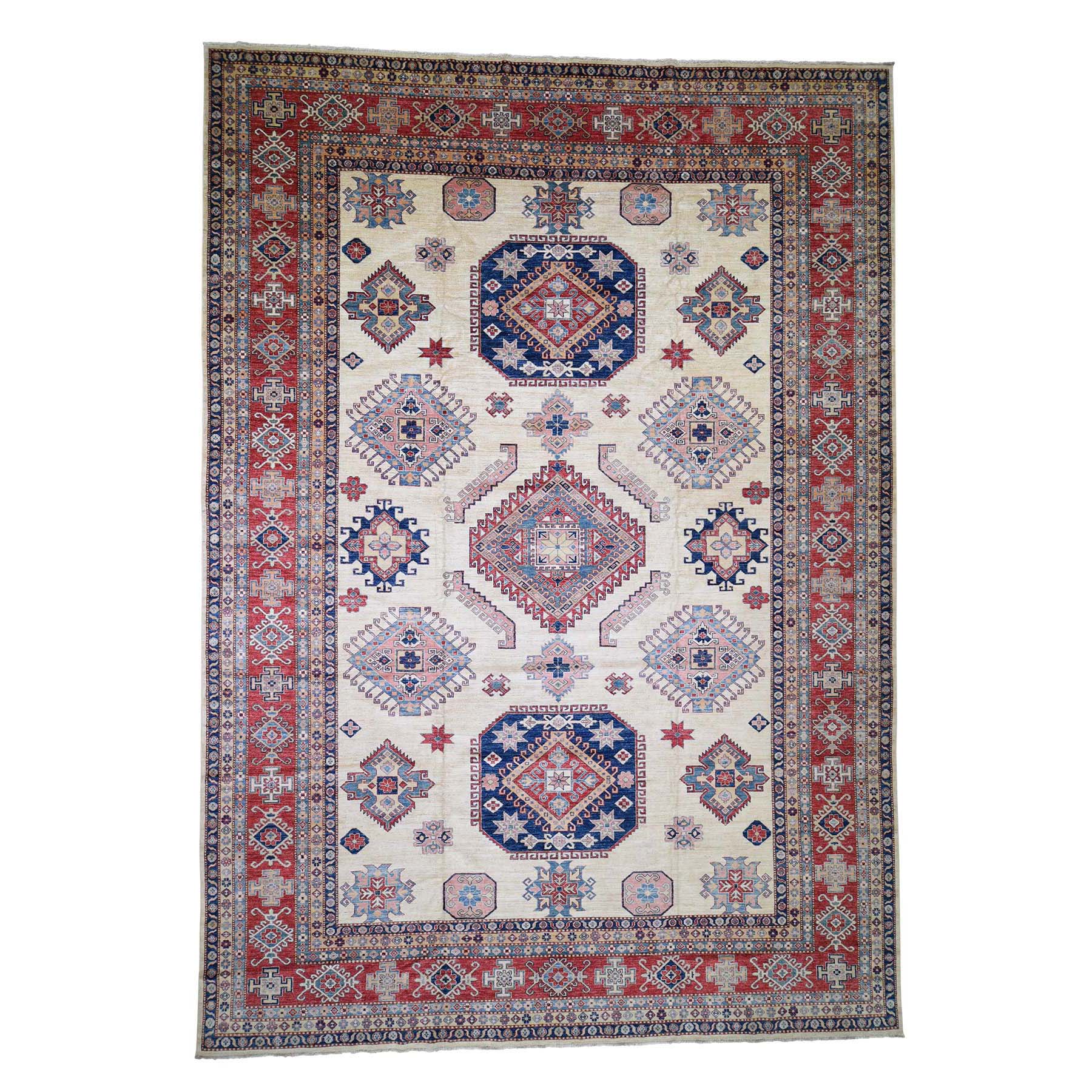 Traditional Wool Hand-Knotted Area Rug 11'8